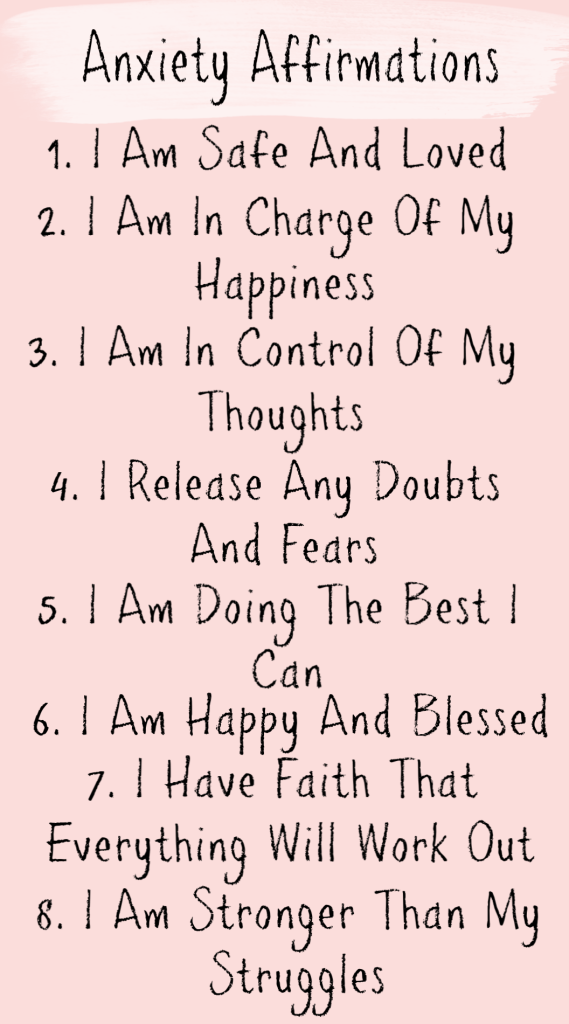 50 Affirmations For Anxiety Plus Free Printables! - The Clever Side